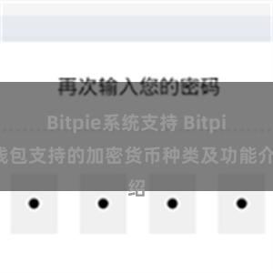 Bitpie系统支持 Bitpie钱包支持的加密货币种类及功能介绍