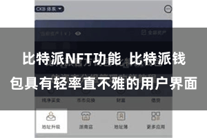 比特派NFT功能  比特派钱包具有轻率直不雅的用户界面