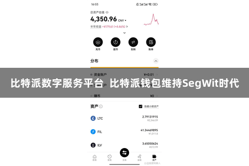 比特派数字服务平台  比特派钱包维持SegWit时代