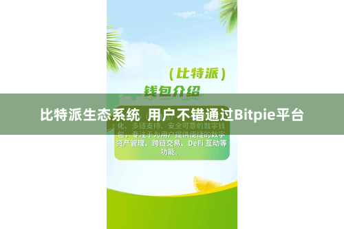 比特派生态系统  用户不错通过Bitpie平台