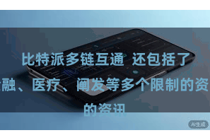 比特派多链互通  还包括了金融、医疗、阐发等多个限制的资讯